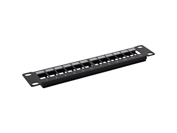 InLine 10" tomt panel 12-veis for Keystone-moduler 1U svart (10112A)