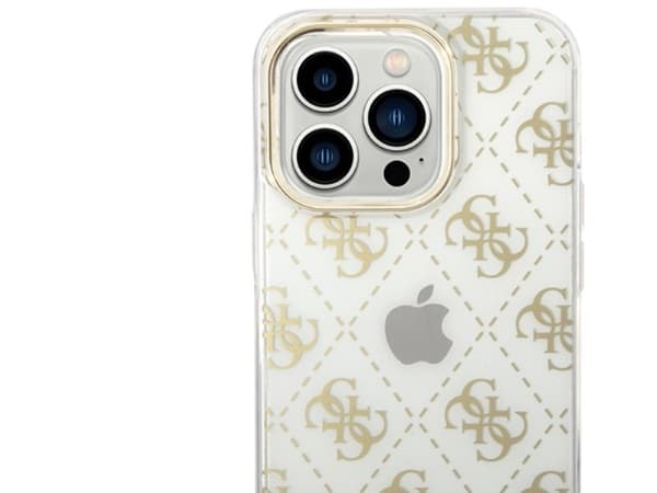 Hurtel Guess GUHCP14LHG4MHG iPhone 14 Pro 6.1" gull/gull hardcase 4G mønster script