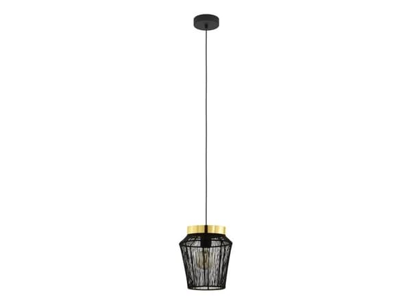 EGLO ESCANDIDOS pendellampe E27 Ø220 sort/ messing