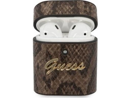 Guess GUACA2PUSNSMLBR AirPods 1/2-skydd brun/brun Python Collection