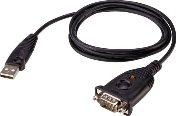 ATEN UC232AF, USB typ A, RS-232, 1,2 m, Sort