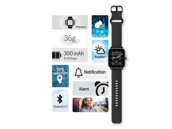 Beafon 201, 4,7 cm (1.85"), AMOLED, GPS, 36 g