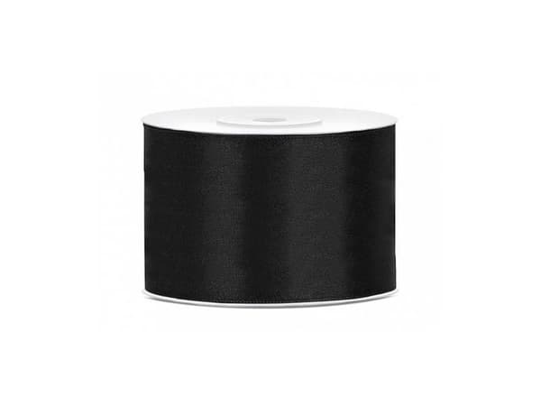Svart satinband 50 mm
