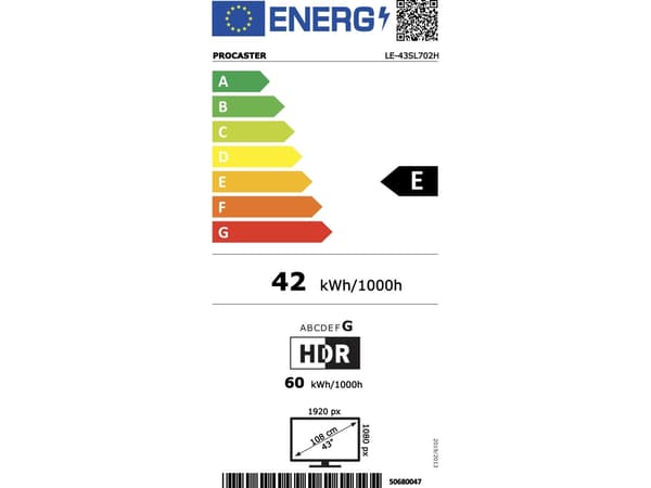 ProCaster LE-43SL702H 43" Full HD Android LED -televisio