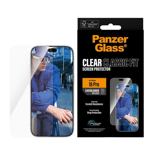 PanzerGlass Screen Protector iPhone 18 Pro | Classic fit w. EasyAligner