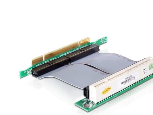Delock Riser card PCI 32 Bit with flexible cable left insertion - Kort för stigare