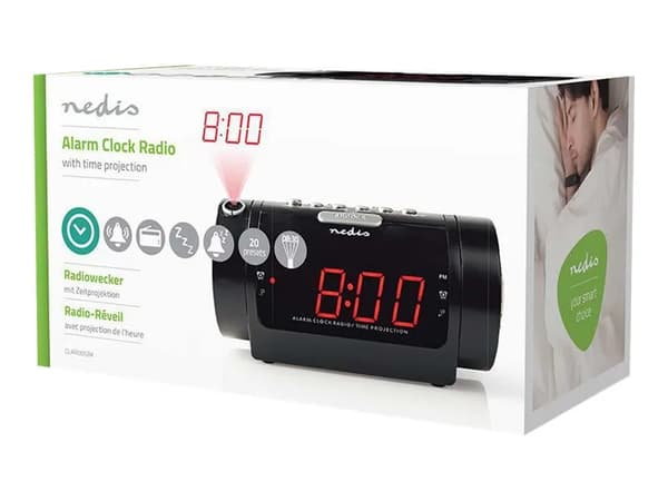 Nedis CLAR005BK - Klockradio - svart