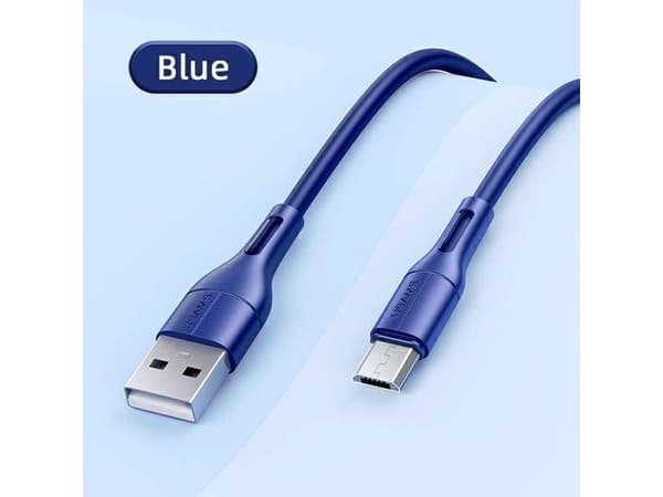 USB-kaapeli Usams USB-A - microUSB 1 m Niebieski (SJ502USB03)