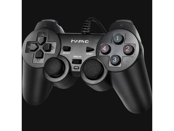 Marvo GT-006, Spelplatta, PC, Analog, Menu button, Mode button, Options button, Strömknapp, Turbo button, Kabel, USB