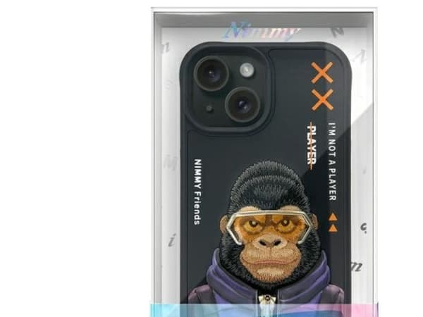 Nimmy Cool&amp;Cute 2.0 Monkey case for iPhone 15 - black