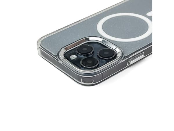 Glitterfodral MagSafe för iPhone 16 Pro Max - vit med glitter