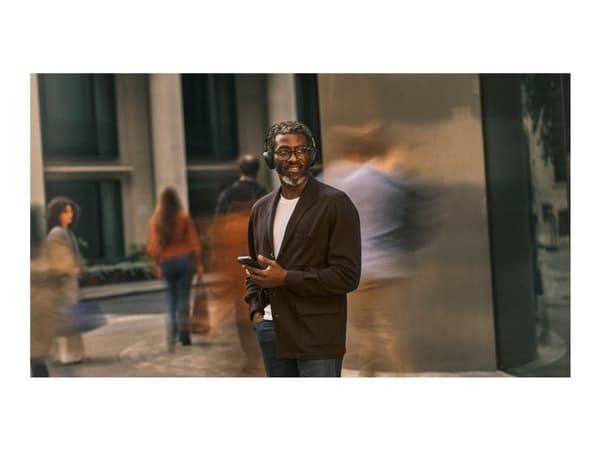 Jabra Evolve3 75 MS - Headset - på örat - Bluetooth - trådlös - aktiv brusradering - USB-A via Bluetooth-adapter - svart - Certifierad för Microsof...