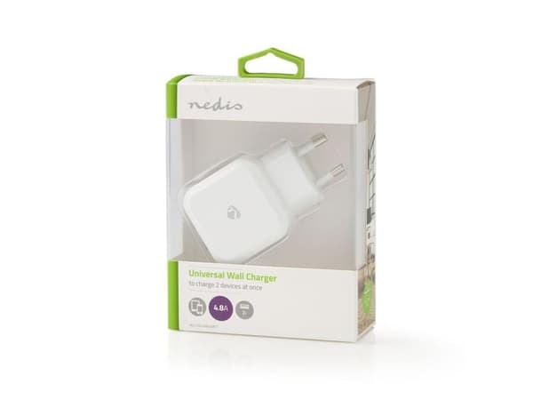 Nedis WCHAU484AWT, inomhus, USB, Vit