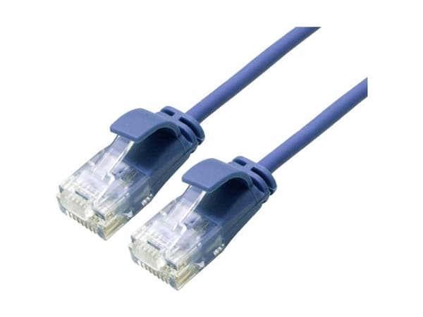 Roline ROLINE UTP patchkabel Cat.6A (Class EA), LSOH, extra tunn, blå, 0,5 m