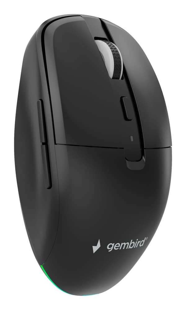 Gembird MUSW2-6B-01, Molempikätinen, Optinen, RF Wireless + Bluetooth, 1600 DPI, Musta