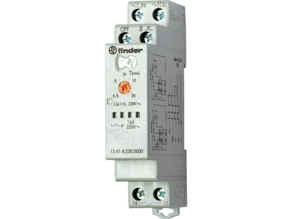 Kiprelæ elektronisk, multifunktion, 1 slutte, 16A, 230V AC