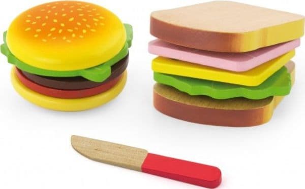 Viga sett for å kutte hamburger og sandwich