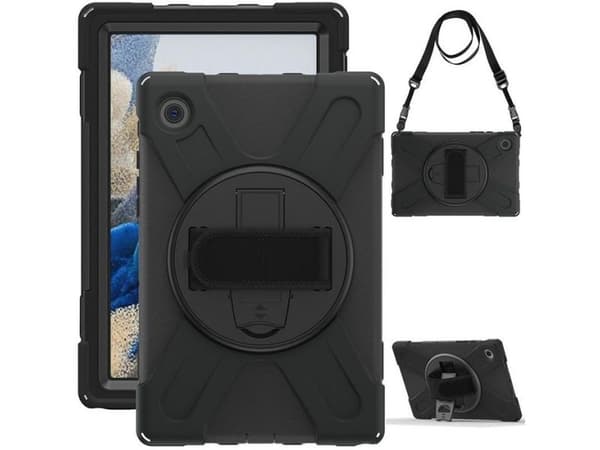 eSTUFF - Bagsidecover til nettbrett - sort - 10,5" - for Samsung Galaxy Tab A8