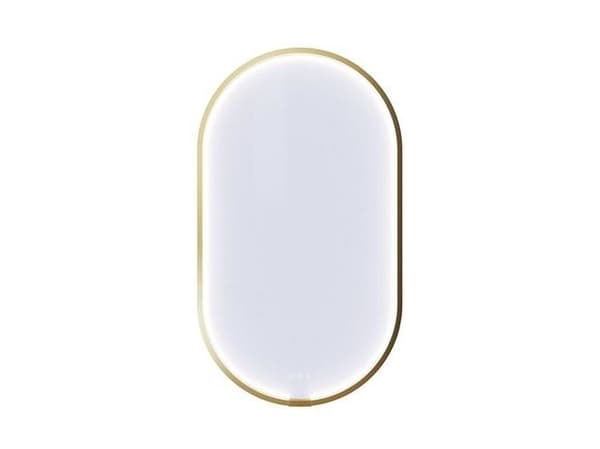 Dansani Moon rammespejl 105 x 60 cm med LED lys, messing