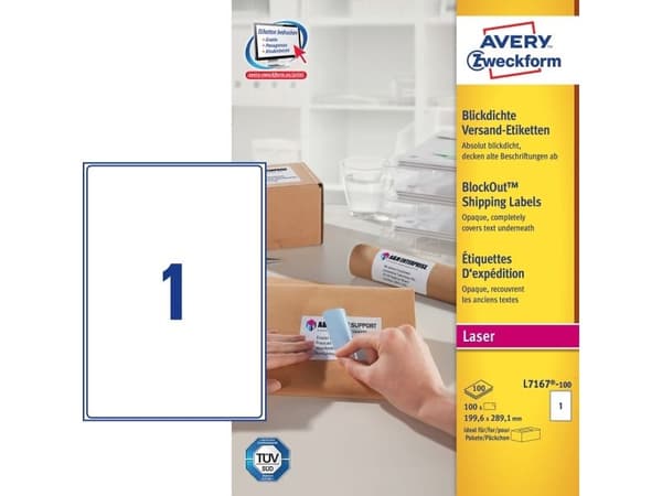 Avery - Hvit - 100 stk merkelapper