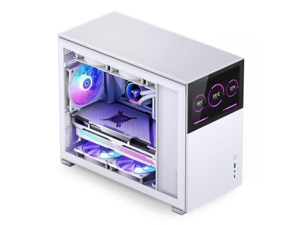 Jonsbo D31 STD, Midi Tower, PC, Hvit, DTX, ITX, Micro ATX, Stål, Spilling