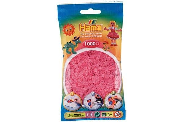 Hama midi pärlor 1000 st transparent rosa