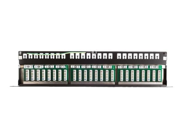 Netrack - Patch panel with shelf - rackmontering - CAT 6 - UTP - RJ-45 X 24 - 0.5U - 19"