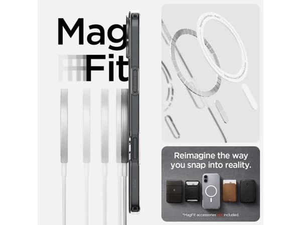 Spigen Liquid Crystal Mag-etui med MagSafe for iPhone 16 - klar