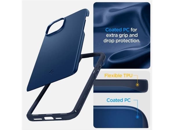 Spigen Thin Fit-skal för iPhone 15 Plus - Blå