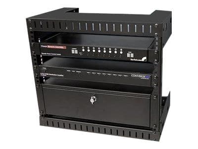 Startech 8U 19" Wall Mount Network Rack - 12" Deep 2 Post Open Frame Server Room Rack for Data/AV/IT/Computer Equipment/Patch Panel with Cage Nuts ...