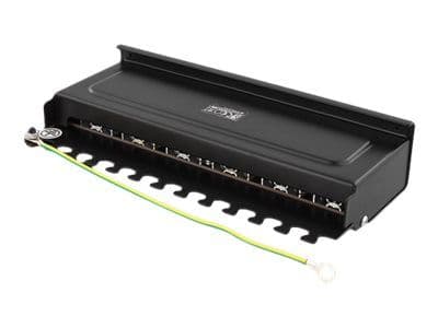 DELTACO PAN-213 - Patch-panel - väggmontering - CAT 6a - RJ-45 X 12 - svart