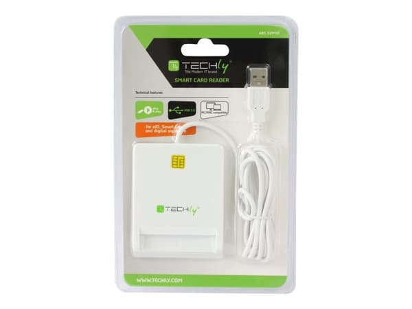 Techly USB 2.0-kortläsare / Smart Card Reader