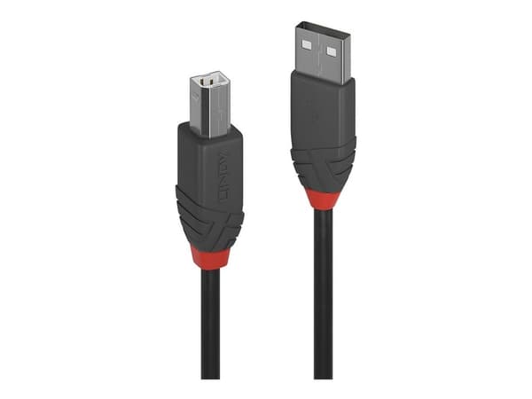 Lindy Anthra Line - USB-kaapeli - USB (han) til USB Type B (han) - USB 2.0 - 3 m - pyöreä - lajittelu