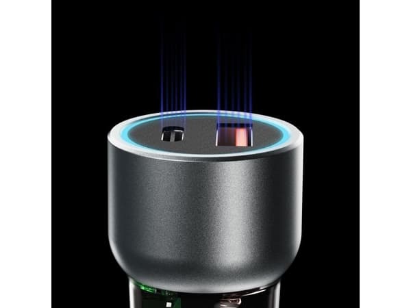 Dudao bil­laddare R4T 30W USB-A/USB-C - grå