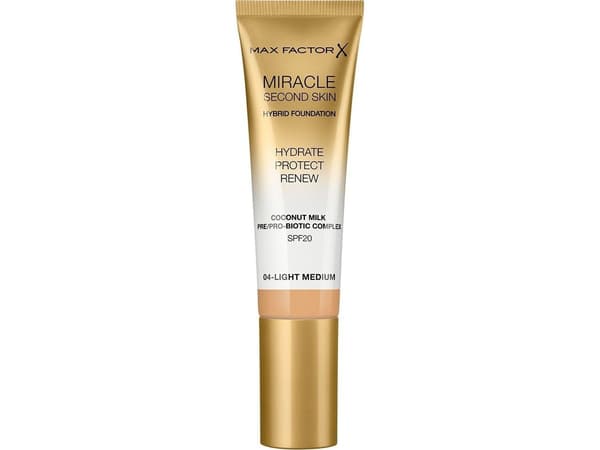 MAX FACTOR Miracle Second Skin 04 Light Medium fuktgivande foundation