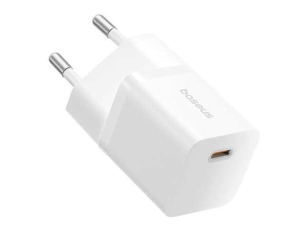 Baseus GaN5 25W USB-C väggladdare - vit