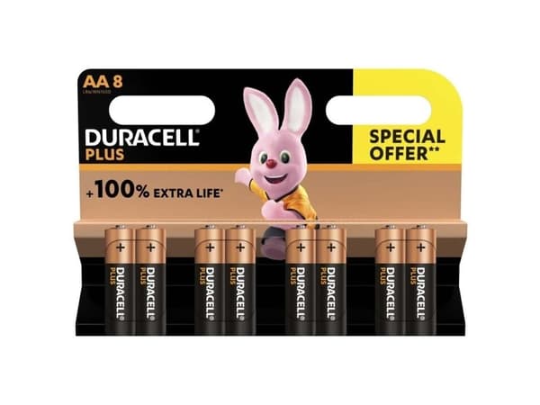 Batteri Duracell Plus Power AA alkaline 8stk/pak
