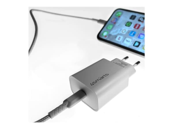 4smarts VoltPlug - Strömadapter - 20 Watt - 3 A - PD (USB-C) - vit