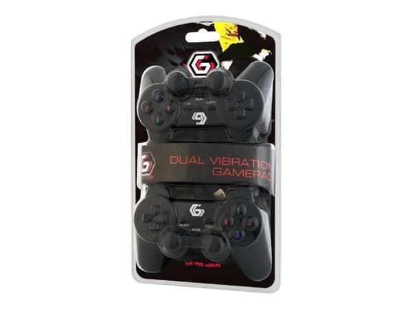 GEMBIRD JPD-UDV2-01 - Gamepad - 10 knapper - kabling (pakke med 2) - for PC