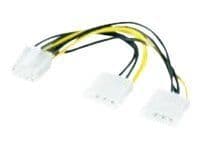 M-CAB - Strömadapter - 4 pin intern effekt (hane) till 8-stifts PCIe-ström (hane)