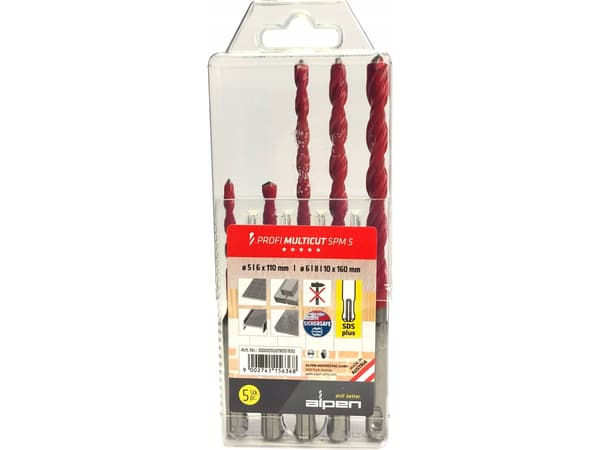 Borrsats ALPEN SDS+ MULTICUT 5 delar