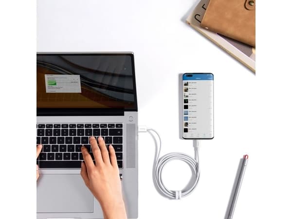 Baseus Superior Series 100W USB-A til USB-C-kabel 2 m - hvit