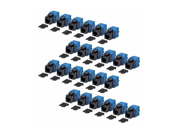 Cat6 Keystone Jack 24-Pack 180-Deg