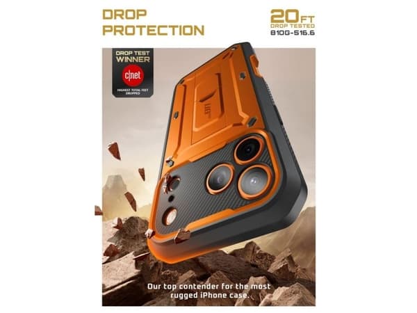 Supcase Unicorn Beetle Pro-deksel til iPhone 17 Pro Max - oransje