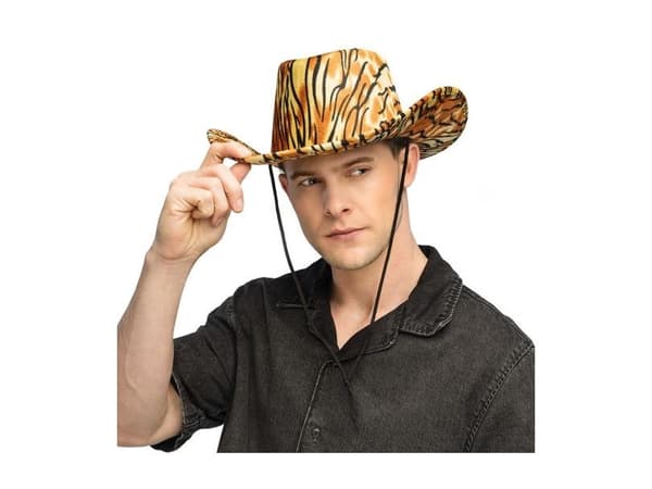 Cowboyhatt med tigermönster