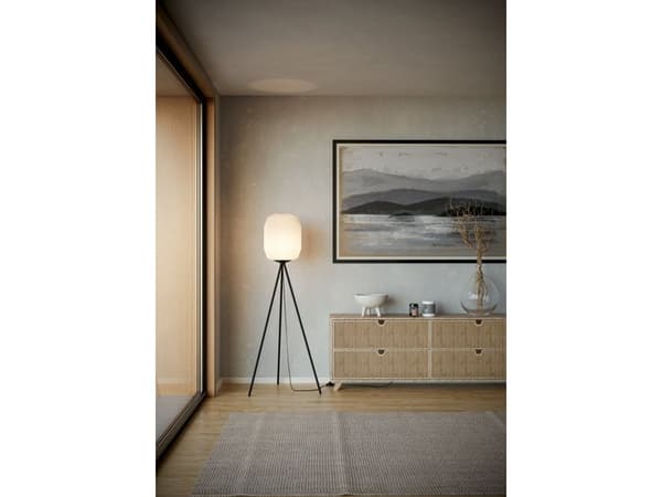 EGLO BELGRAVE FLOOR H1415 E27 MUSTA/VALKOINEN