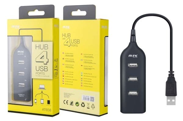 MTK 4-Ports USB 2.0 - Sort