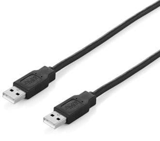 Equip 128870, 1,8 m, USB A, USB A, USB 2.0, Hankjønn/hankjønn, Sort