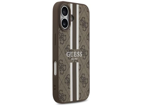 Guess 4G trykte striper MagSafe-etui for iPhone 17 - brun