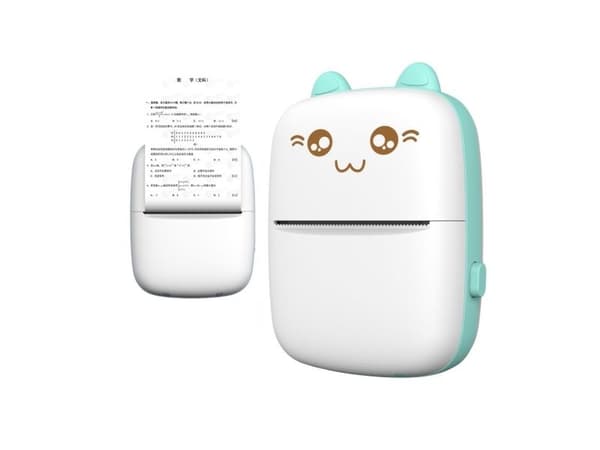 HURC9 termisk skriver Bluetooth mini katt med app – blå